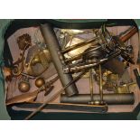 2 trays of assorted metalware including door knockers,