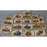 18 x Bandai 1:48 scale military related model kits. Viewing recommended.