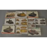 10 x Bandai 1:48 scale military related model kits. All sealed.