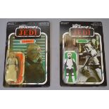 Two Palitoy Star Wars 3 3/4" figures: Biker Scout; Squid Head.