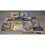 13 x 1:48 scale model aircraft kits, various manufacturers.