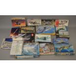 15 x Assorted 1:48 scale model aircraft kits, including rockets & accessories,