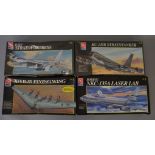 4 x AMT 1:72 scale model aircraft kits. Viewing recommended.