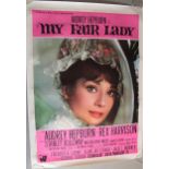 "My Fair Lady" This large Italian first release film poster from 1965 features the beautiful Audrey