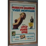 Let's Make Love - Original first release linen backed framed US one sheet from 1960.