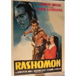 "Rashomon" large Italian RR60s film poster for the Akira Kurosawa directed film starring Toshiro