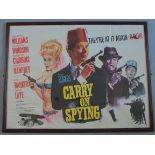 "Carry on Spying" (1964) British Quad film poster first release starring Kenneth Williams & Barbara