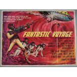 "Fantastic Voyage" (1966) British Quad film poster first release starring Raquel Welch with art by