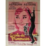 Audrey Hepburn Original large French grande film poster for "Funny Face" from 1957 with superb