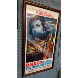 2 framed film posters - Hell on Frisco Bay and Daleks.