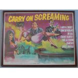 "Carry on Screaming" (1966) Country of origin rare British Quad film poster first release directed