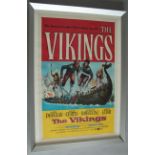 The Vikings - Original first release paper backed framed US one sheet film poster from 1958.