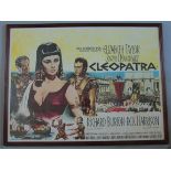 "Cleopatra" 1963 original British Quad film poster first release starring Elizabeth Taylor &