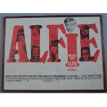 Alfie (1966) British Quad film poster first release starring Michael Caine, printed by S & D S Ltd.