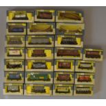 OO Gauge Wrenn 25 x assorted boxed rolling stock. Ex layout, slightly grubby. Overall G in G boxes.