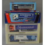 Four boxed 1:50 scale trucks by Corgi, Universal Hobbies and Modelzone,