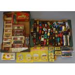 A quantity of Matchbox diecast model vehicles, some boxed,