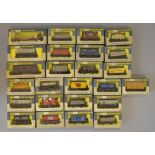 OO Gauge Wrenn 25 x assorted boxed rolling stock. Ex layout, slightly grubby. Overall G in G boxes.