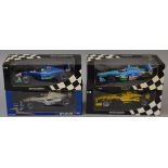 Four boxed Minichamps 1:18 scale diecast model F1 Racing Cars including Williams F1 Team