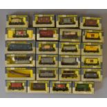 OO Gauge Wrenn 24 x assorted boxed rolling stock. Ex layout, slightly grubby. Overall G in G boxes.