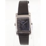 A modern stainless steel ROTARY reverso style wristwatch with night & day dials,