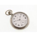 A nickel cased OMEGA top wind pocket watch,