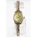 A ladies TISSOT Automatic Seastar with gold-plated case & later expandable bracelet,