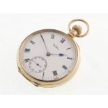 A 9ct WALTHAM top-wind pocket watch with working 17 jewel movement H/M Birmingham 1909