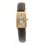 A ladies 18ct CARTIER Tank Americane quartz wristwatch,