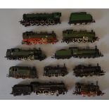 H0 scale 10 x assorted continental outline locomotives, various manufacturers.