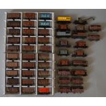 OO Gauge. 50 x assorted unboxed rolling stock, various manufacturers including Dapol & Hornby.