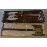 Lord Of The Rings United Cutlery Brands Battle Axe Of Gimli UC-1397ABNB, boxed.