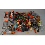 A mixed lot of Action Figures, vehicles and accessories including Marvel,