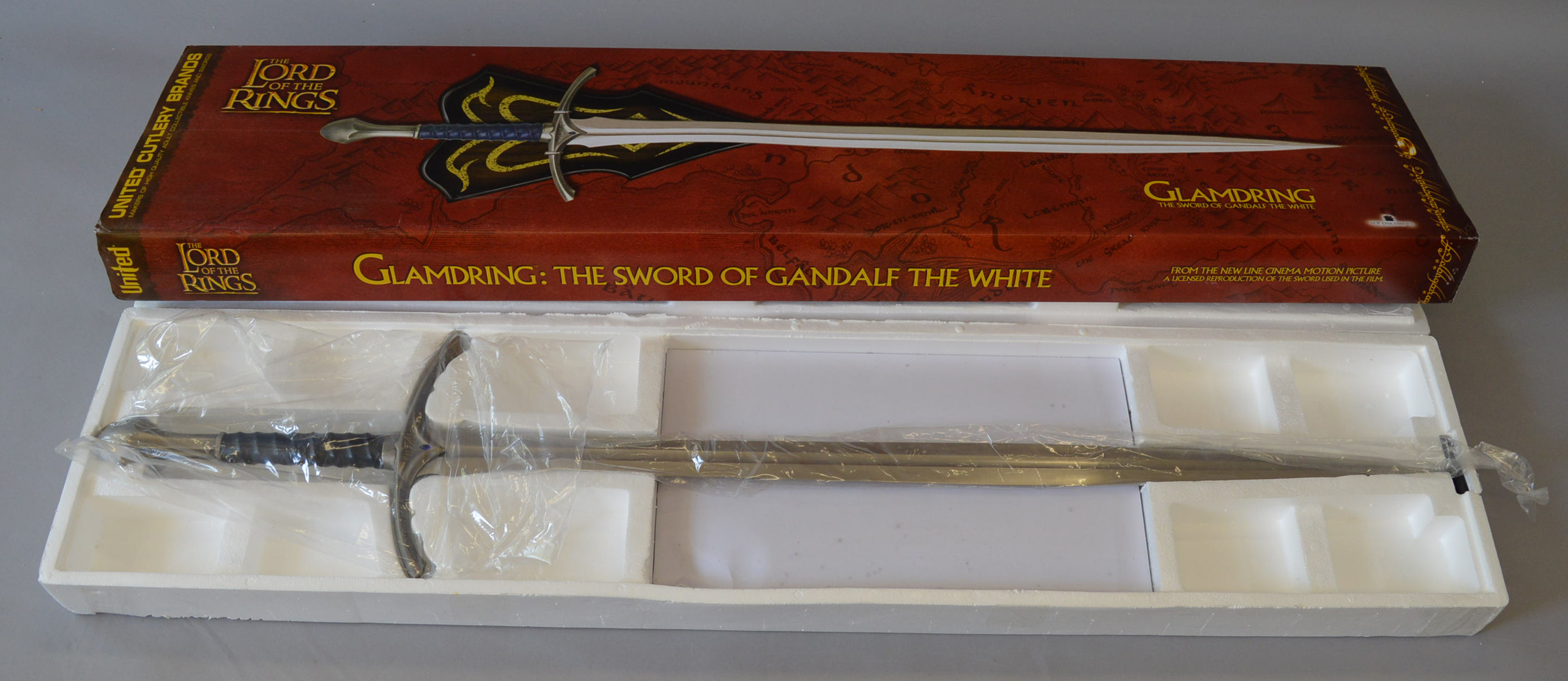 Lord Of The Rings United Cutlery Brands Glamdring: Sword of Gandalf The White UC1265, boxed.