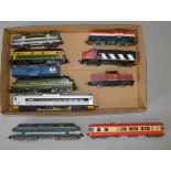 H0 scale 10 x assorted locomotives & power cars. Overall F/G some slight damage.
