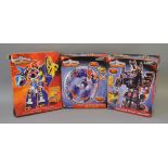 Three boxed Bandai Power Rangers Ninja Storm Megazord Figures, 'Storm Lightning',