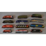 H0 scale. 12 x assorted Canadian Railways locomotives & power cars, various manufacturers.