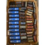 OO Gauge. 50 x assorted unboxed rolling stock, various manufacturers including Dapol & bachmann.