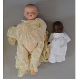 Armand Marseille bisque-headed baby doll. Head impressed to rear A.M Germany 351. / 8.