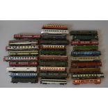 H0 scale 30 x assorted Continental coaches. Overall F/G some with slight damage.