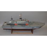 A scratch built detailed model Vosper Motor Torpedo Boat, of wood and metal construction,