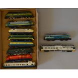 H0 scale 10 x assorted locomotives, various manufacturers. Overall F/G some with slight damage.