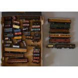 OO Gauge. 45 x assorted rolling stock, includes 2 x Exley coaches.