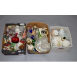 3 boxes of assorted ceramics and glassware including Carlton Ware, Royal Winton,
