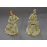 A pair of Royal Doulton Enchantment Collection figures: Musicale HN2756 and Serenade HN2753