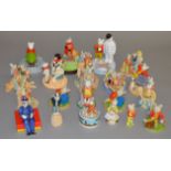 A good collection of Rupert Bear related figures including Beswick,