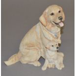 A Country Artists model of A Golden Retriever with Puppy 01723