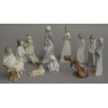 8 Lladro porcelain figures together with two other Spanish examples (10)