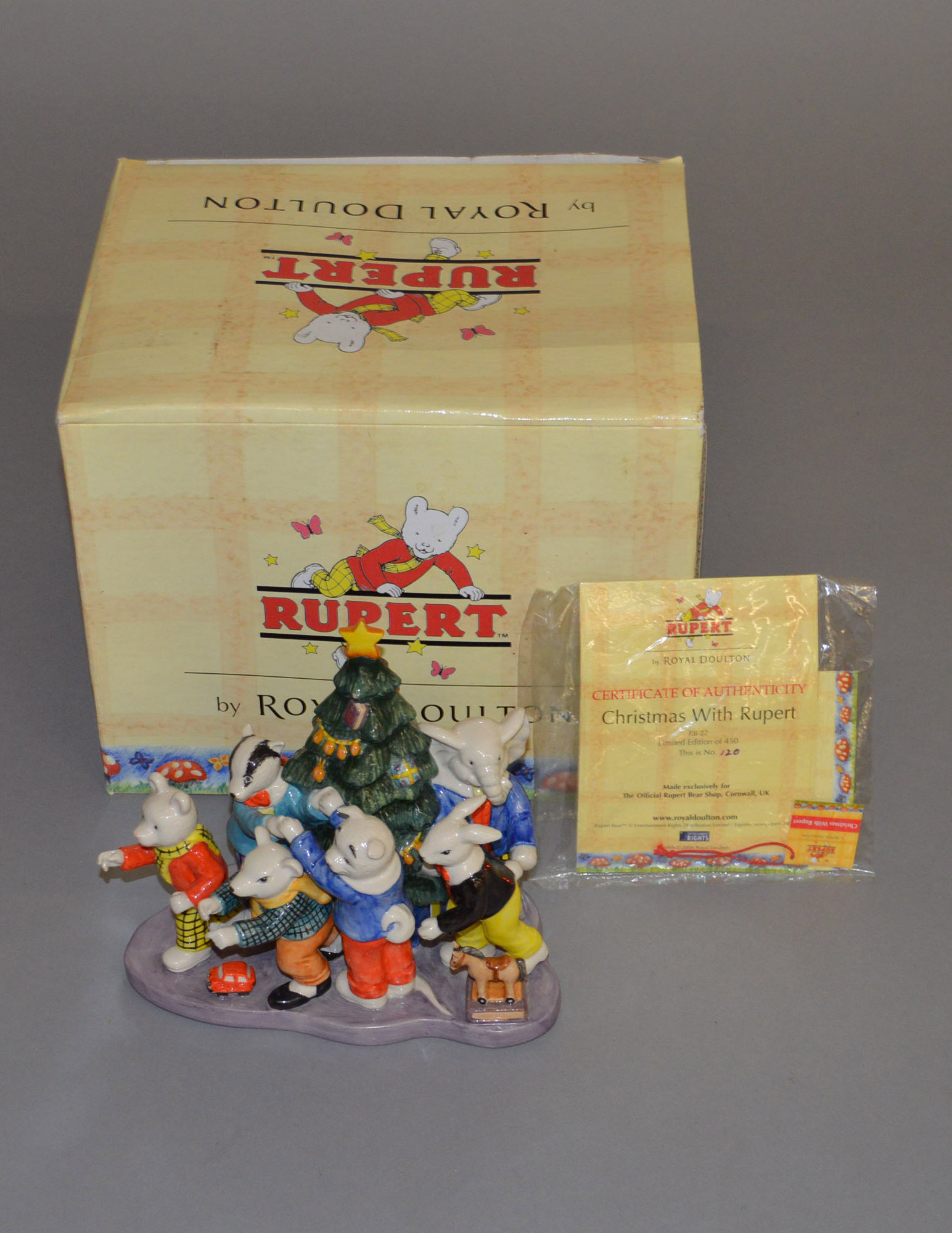 Royal Doulton Rupert limited edition figure group: Christmas With Rupert RB 27 120/450,