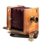 1/2 Plate Mahogany Tailboard Camera from Photo Artists Stores, London.